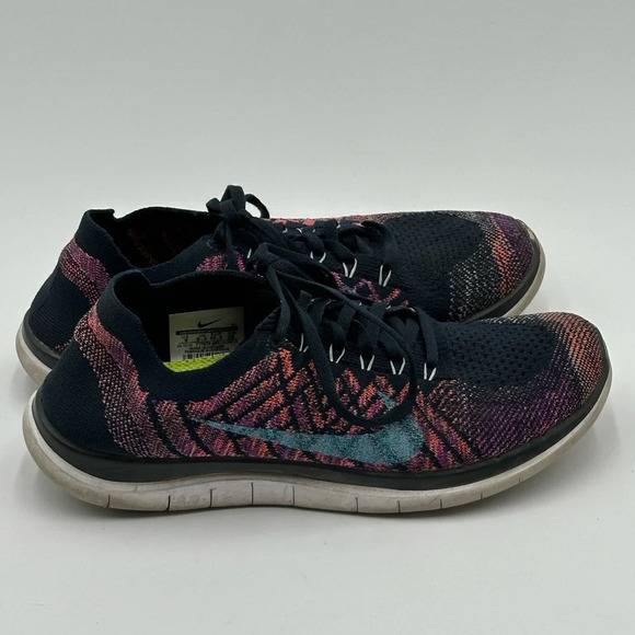 Nike Free RN Flyknit Running Shoes Fire Pink Grape Womens Size 9 - blueoceanpress.com